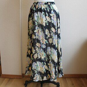 Vintage Sarah Arizona Boho Floral Reversable Skirt Size 1X Artsy Flowing